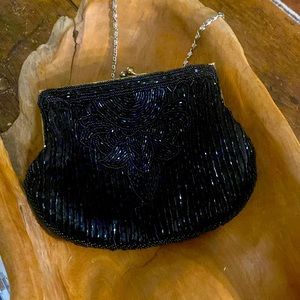 Vintage Mid Century La Regala Handmade Beaded Evening Purse